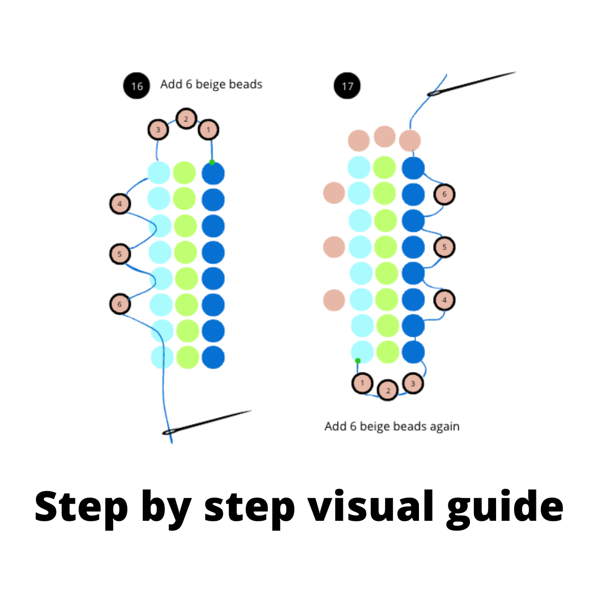 Beaded 3D fish Miyuki delica - for earrings, bracelet and necklace - VERY easy visual step-by-step PDF-file