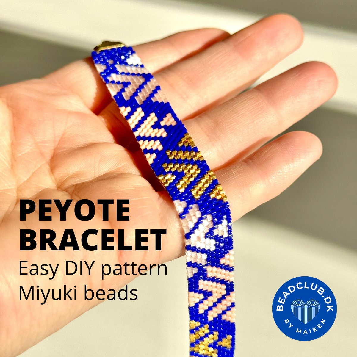 Peyote beaded bracelet pattern - VERY easy visual step-by-step PDF-file