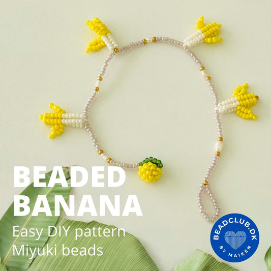 Beaded banana pattern and tutorial using Miyuki seedbeads 11/0