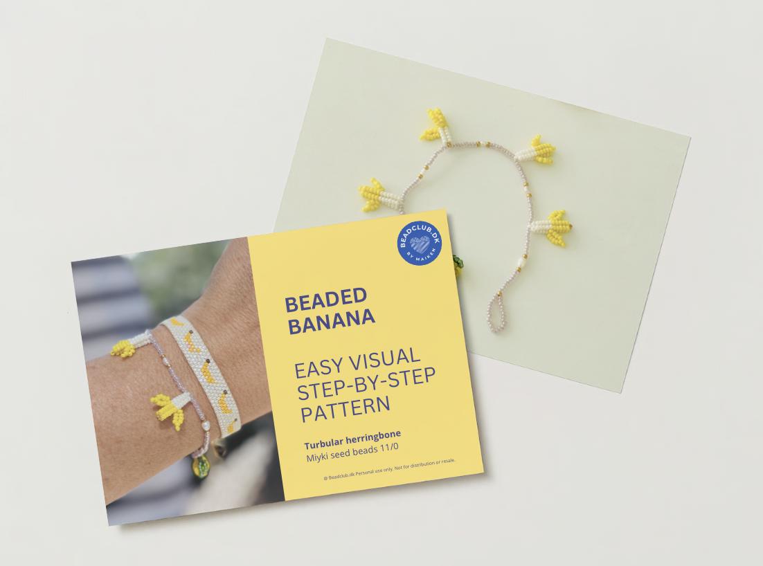 Beaded banana pattern and tutorial using Miyuki seedbeads 11/0