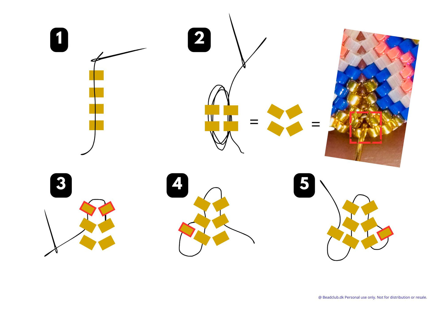 Beaded peyote arrow pattern - for earrings, bracelet and necklace - VERY easy visual step-by-step PDF-file