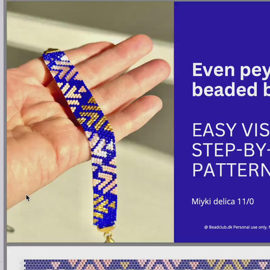 Peyote beaded bracelet pattern - VERY easy visual step-by-step PDF-file